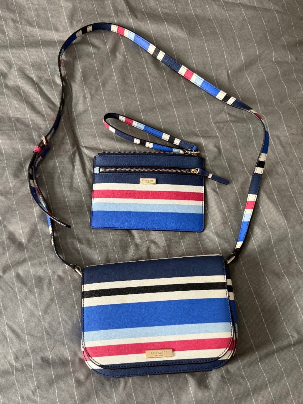 2 Kate Spades a Laurel cross body bag and a wristlet